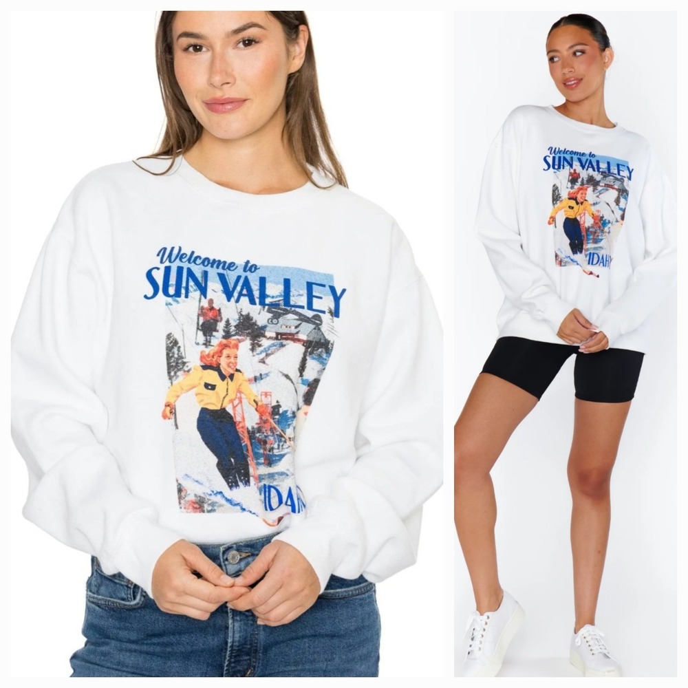 New Show Me Your Mumu Stanley Graphic Oversized Long‎ Sleeves Sweatshirt S/M